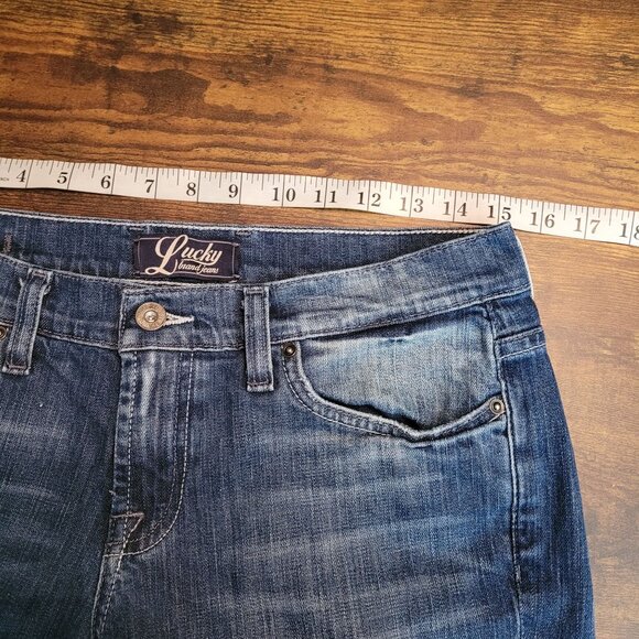Lucky Brand Jeans Size 8 Logan Classic Rider Crop Pandada Wash Medium Light - Picture 7 of 12